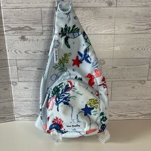 Vera Bradley Ocean Adventure Sling Bag - Blue and Red